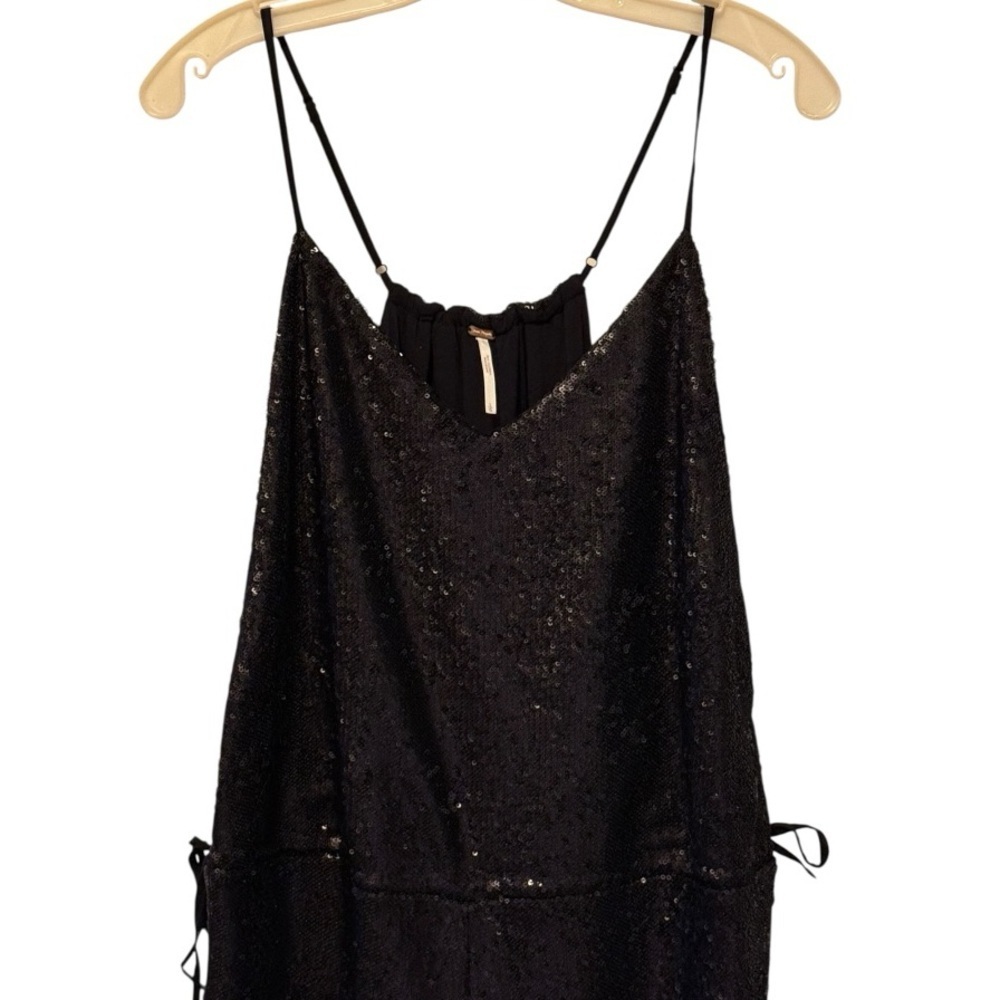 Free People Black Sequin Jumpsuit - Picture 2 of 8